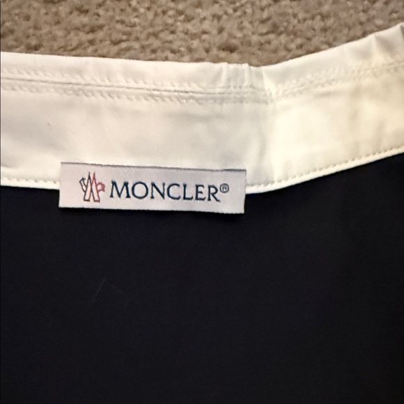 New Moncler Luxury Polo Manica Corta Shirt in Black and White - Picture 3 of 12